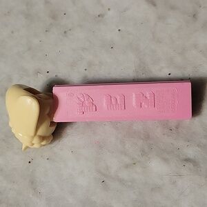 1 Vtg 1960's PEZ Easter White Lamb Chop Pink No Foot Candy Dispenser